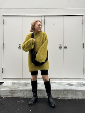 「LA BELLE ETUDE（ラベルエチュード）のアイテム（ニット/セーター）」を使った、yuiさん（レディース・158cm）の冬コーディネート