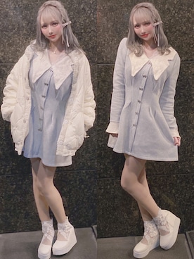 「アイテム（ワンピース/ドレス）」を使った、MiRichan_43歳さん（レディース・148cm・40代）の春コーディネート