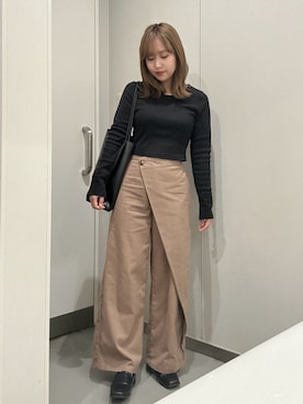 「しまむら（シマムラ）のアイテム（パンツ）」を使った、E R Uさん（レディース・157cm）の春コーディネート