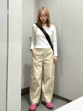 「hummel（ヒュンメル）のアイテム」を使った、E R Uさん（レディース・157cm）の春コーディネート