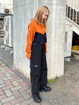 「黒パンツ」｜E R Uさん（レディース・157cm）の春コーディネート