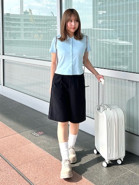 「しまむら（シマムラ）のアイテム（パンツ）」を使った、E R Uさん（レディース・157cm）の春コーディネート