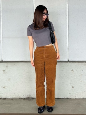 「無印良品」｜E R Uさん（レディース・157cm）の秋コーディネート