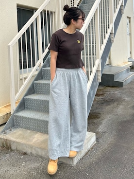 「しまむら（シマムラ）のアイテム（Tシャツ/カットソー）」を使った、E R Uさん（レディース・157cm）の夏コーディネート