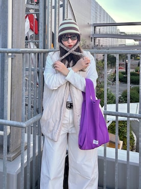 「ECRIRE（エクリール）のアイテム」を使った、E R Uさん（レディース・157cm）の春コーディネート