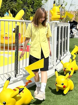 「しまむら（シマムラ）のアイテム（パンツ）」を使った、E R Uさん（レディース・157cm）の春コーディネート