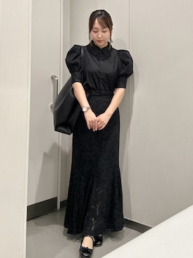 「CHARLES & KEITH（チャールズ & キース）のアイテム（トートバッグ）」を使った、E R Uさん（レディース・157cm）の夏コーディネート