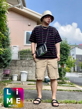 LiME(松尾 頼武)作曲家さん（メンズ・164cm）の夏コーディネート