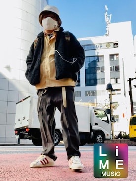 「Rodeo Crowns（ロデオクラウンズ）のアイテム」を使った、LiME(松尾 頼武)作曲家さん（メンズ・164cm）の春コーディネート