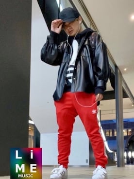 LiME(松尾 頼武)作曲家さん(メンズ・164cm)の春コーディネート