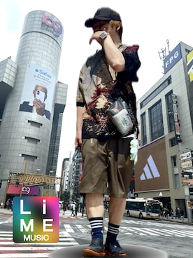 「アイテム（ドレスシューズ、ブルー系）」を使った、LiME🍋‍🟩@作曲とファッションさん（メンズ・164cm）の秋コーディネート
