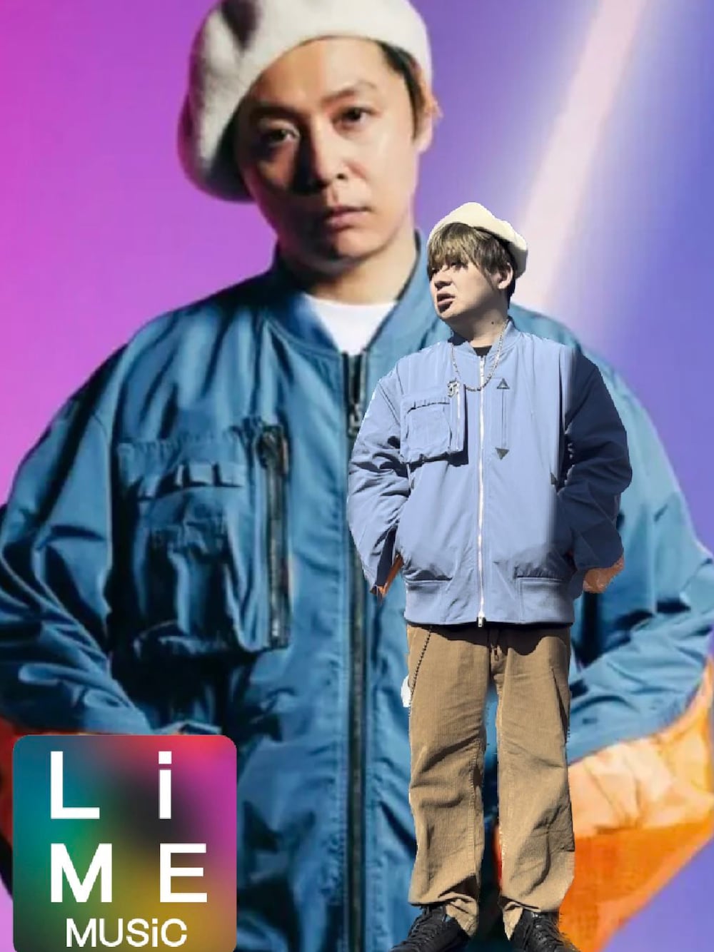 「低身長男子、低身長、古着MIX、ミリタリー、プチプラ、adidas、adidas originals、スタンスミス、シンプルコーデ、服好きな人と繋がりたい、お洒落さんとつながりたい、ストリート、エンドリケリー、ENDRECHERI、春コーデ」｜「.ENDRECHERI.のBACKPACK JACKET（ブルゾン、ブルー系）」を使った、LiME(松尾 頼武)作曲家さん（メンズ・164cm）の冬コーディネートの1枚目の写真