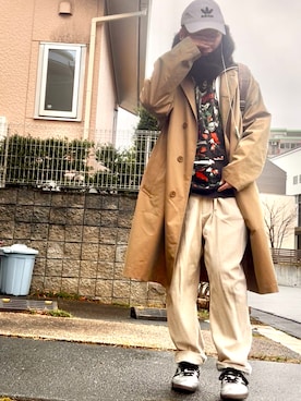 「adidas（アディダス）のアイテム（帽子）」を使った、LiME(松尾 頼武)作曲家さん（メンズ・164cm）の春コーディネート