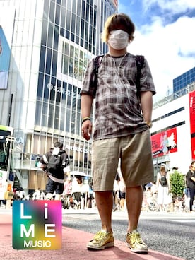 「夏のTシャツフェス」｜LiME(松尾 頼武)作曲家さん（メンズ・164cm）の夏コーディネート