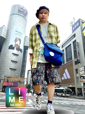 LiME🍋🟩@作曲とファッション!さん(メンズ・164cm)の夏コーディネート