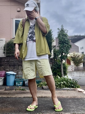 「アイテム（バックパック/リュック）」を使った、LiME(松尾 頼武)作曲家さん（メンズ・164cm）の秋コーディネート