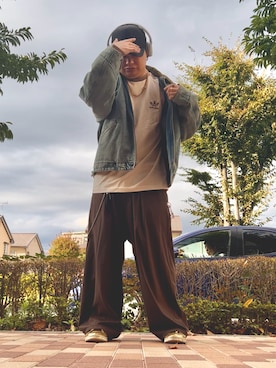 「アイテム（バックパック/リュック）」を使った、LiME(松尾 頼武)作曲家さん（メンズ・164cm）の秋コーディネート