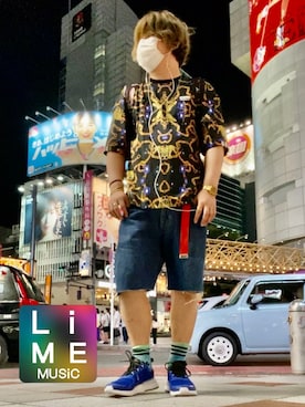 「夏のTシャツフェス」｜LiME(松尾 頼武)作曲家さん（メンズ・164cm）の夏コーディネート