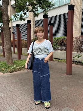 「アイテム（ショルダーバッグ）」を使った、yuminaさん（レディース・158cm・30代）の夏コーディネート