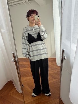 「アイテム（その他トップス）」を使った、yuminaさん（レディース・158cm）の秋コーディネート