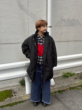 「アイテム（デニムスカート）」を使った、yuminaさん（レディース・158cm・30代）の秋コーディネート