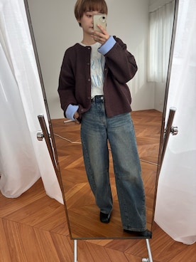 「アイテム（カーディガン/ボレロ）」を使った、yuminaさん（レディース・158cm・30代）の秋コーディネート