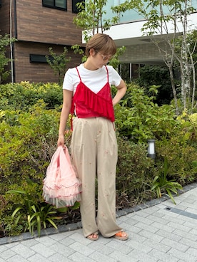 「アイテム（キャミソール）」を使った、yuminaさん（レディース・158cm・30代）の夏コーディネート