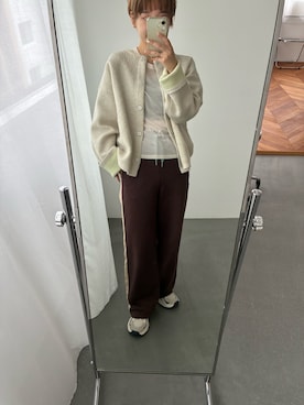 「アイテム（カーディガン/ボレロ）」を使った、yuminaさん（レディース・158cm・30代）の秋コーディネート