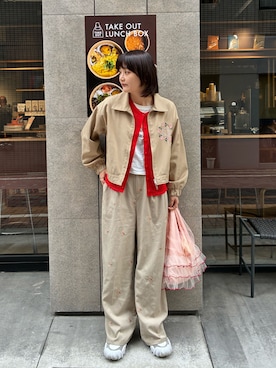 「タックパンツ」｜yuminaさん（レディース・158cm）の春コーディネート
