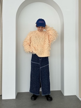 「アイテム（デニムスカート）」を使った、yuminaさん（レディース・158cm・20代）の秋コーディネート