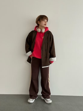 「アイテム（スウェットパンツ）」を使った、yuminaさん（レディース・158cm・20代）の秋コーディネート