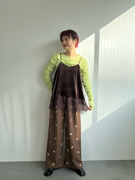 「アイテム（キャミソール）」を使った、yuminaさん（レディース・158cm・20代）の秋コーディネート