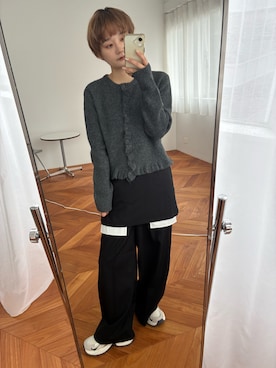 「アイテム（カーディガン/ボレロ）」を使った、yuminaさん（レディース・158cm・30代）の秋コーディネート