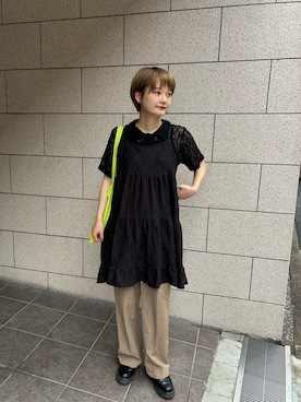 「アイテム（ワンピース/ドレス）」を使った、yuminaさん（レディース・158cm・30代）の夏コーディネート