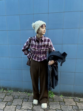 「アイテム（ピーコート）」を使った、yuminaさん（レディース・158cm・30代）の冬コーディネート