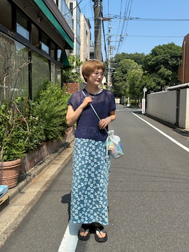 「ehka sopo（エヘカソポ）のアイテム」を使った、yuminaさん（レディース・158cm）の夏コーディネート