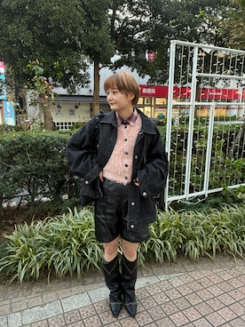 「アイテム（デニムジャケット）」を使った、yuminaさん（レディース・158cm・30代）の秋コーディネート