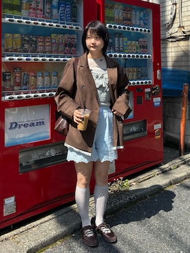 「DISCOAT（ディスコート）のアイテム（バッグ）」を使った、yuminaさん（レディース・158cm）の春コーディネート
