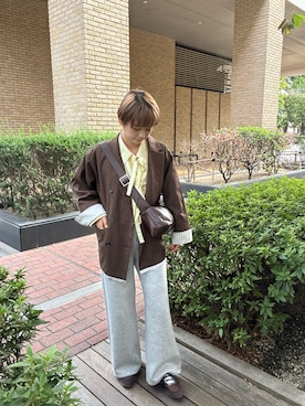 「アイテム（スウェットパンツ）」を使った、yuminaさん（レディース・158cm・20代）の秋コーディネート