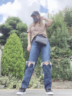 「キャップ女子」｜pesoさん（レディース・161cm）の夏コーディネート