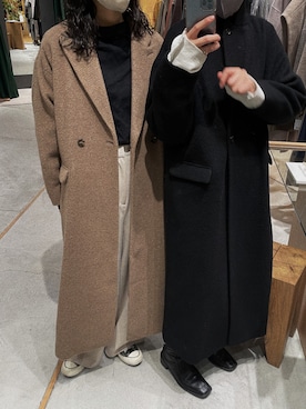 「双子コーデ」｜「アイテム（チェスターコート）」を使った、sakurako_kusanoさん（レディース・166cm）の秋コーディネート