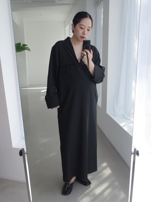 RIM.ARK ロングコート　ワンピース　羽織　マキシ丈　ブラック　サイズ38 RIM.ARK ロングコート ブラック 38 RIM.ARK ロングコート