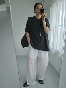 「RIM.ARK（リムアーク）のアイテム」を使った、sakurako_kusanoさん（レディース・167cm）の夏コーディネート