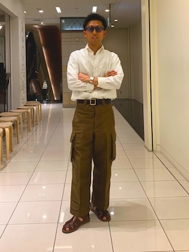 「BROOKS BROTHERS（ブルックスブラザーズ）のアイテム（シャツ/ブラウス）」を使った、JINKEIさん（メンズ・165cm）の秋コーディネート