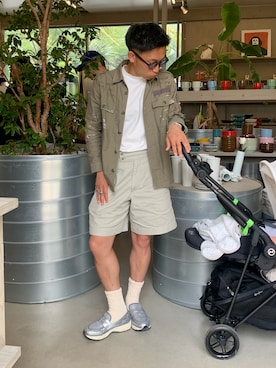 「ハーフパンツ」｜JINKEIさん（メンズ・165cm・20代）の秋コーディネート
