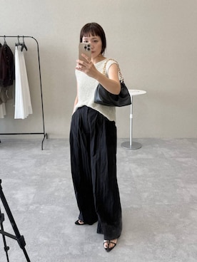「A part by（アパートバイ）のクロスフラットサンダル（サンダル）」を使った、kahoさん（レディース・156cm・40代）の夏コーディネート