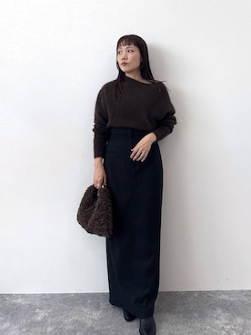 「アイテム（スカート）」を使った、kahoさん（レディース・156cm・40代）の秋コーディネート