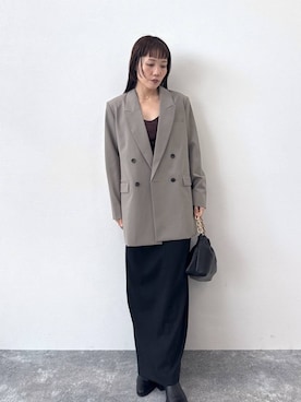 「アイテム（テーラードジャケット）」を使った、kahoさん（レディース・156cm・40代）の秋コーディネート