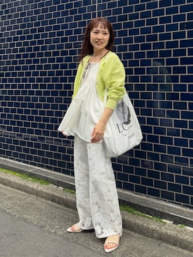 「A part by（アパートバイ）の【UVカット】UVアソートサングラス（サングラス、グレー系）」を使った、kahoさん（レディース・156cm）の春コーディネート