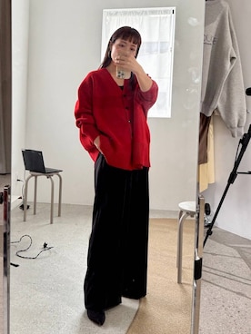 「アイテム（スラックス）」を使った、kahoさん（レディース・156cm・40代）の秋コーディネート